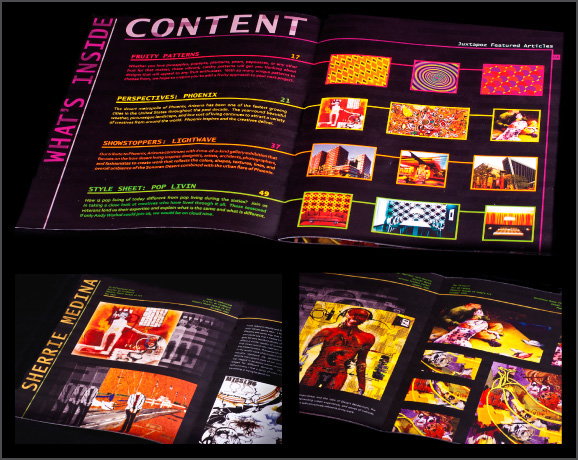 Juxtapoz magazine's redesigned spreads